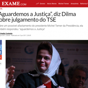 Portal de notícias da Exame reproduz nota do Estadão conteúdo