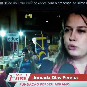Nosso Jornal, da TVT, cobre abertura do III Salão na feira de livros